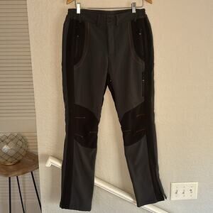 Summitskin Bombshell Fleece Lined Snow Ski Pants Men’s Size 32 X 32 Gray Black